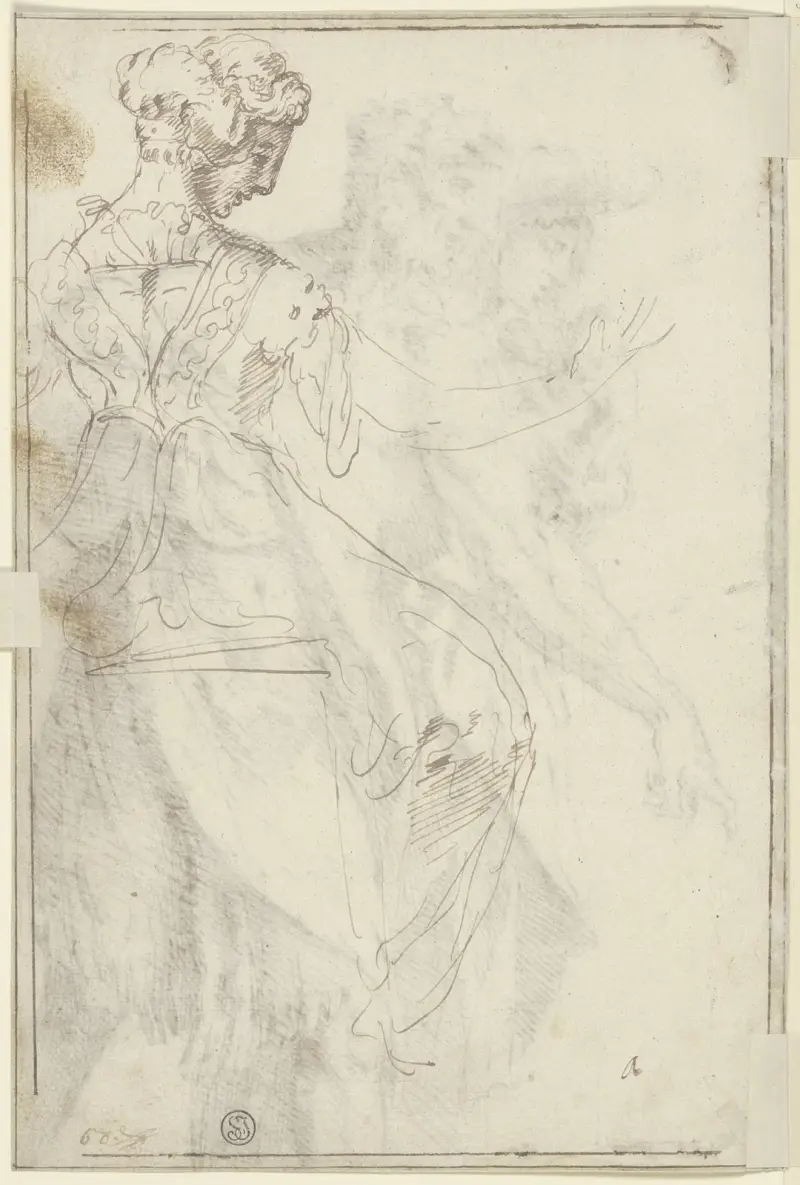 Sitting woman av Baccio Bandinelli