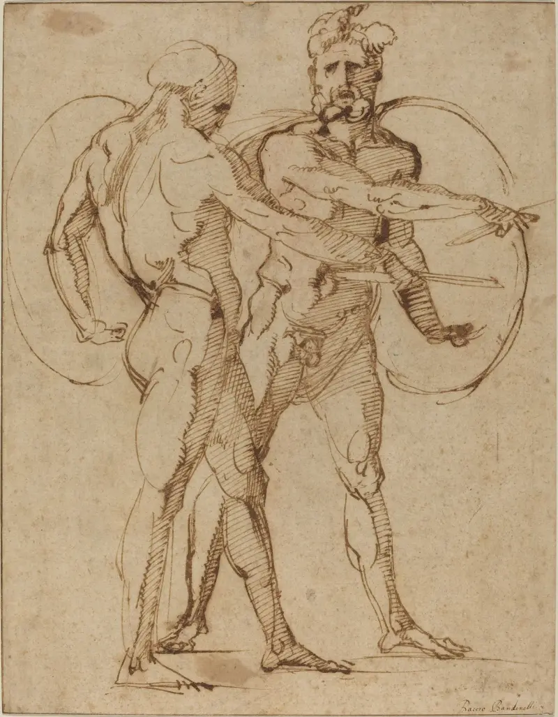 Two Male Nudes av Baccio Bandinelli