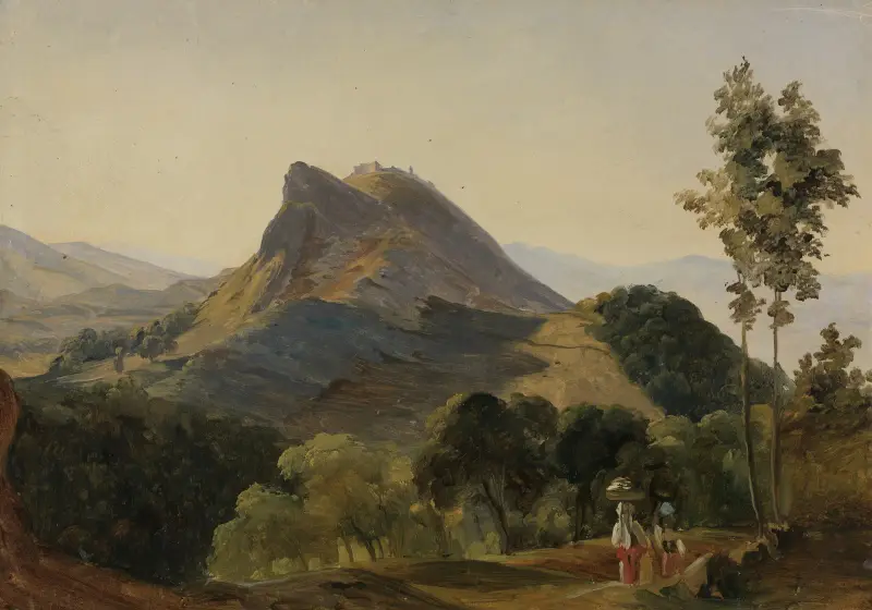 Vy från norr mot Civitella av Johann Baptist Kirner