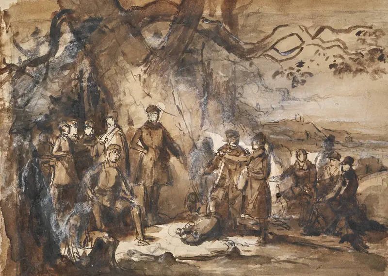 Grand ducal hunting party, 1842 – nr 2 av Johann Baptist Kirner