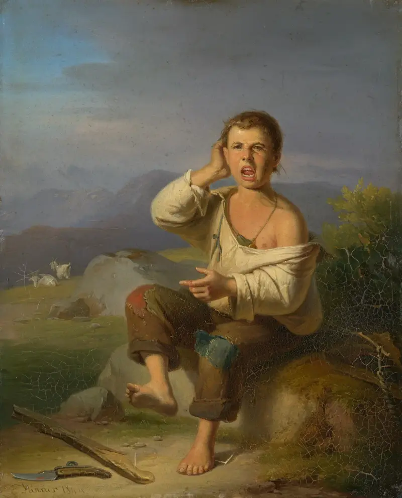 Verwundeter Hirtenjunge von Johann Baptist Kirner