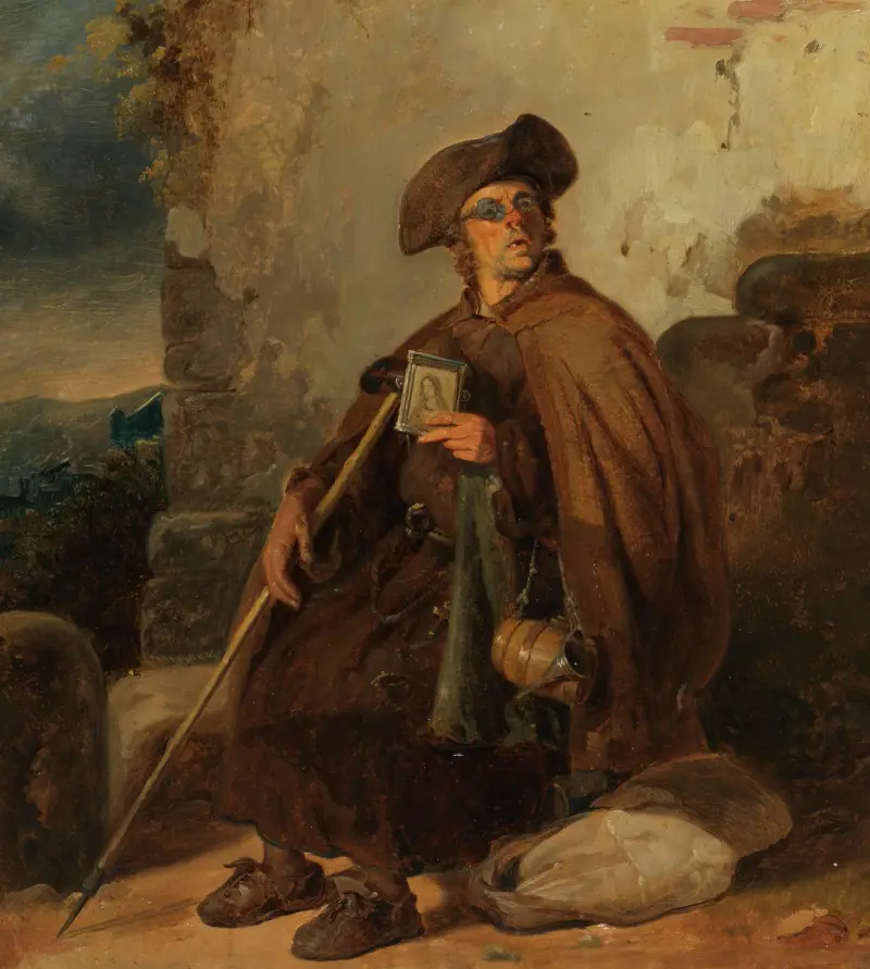 Sittande pilgrim av Johann Baptist Kirner