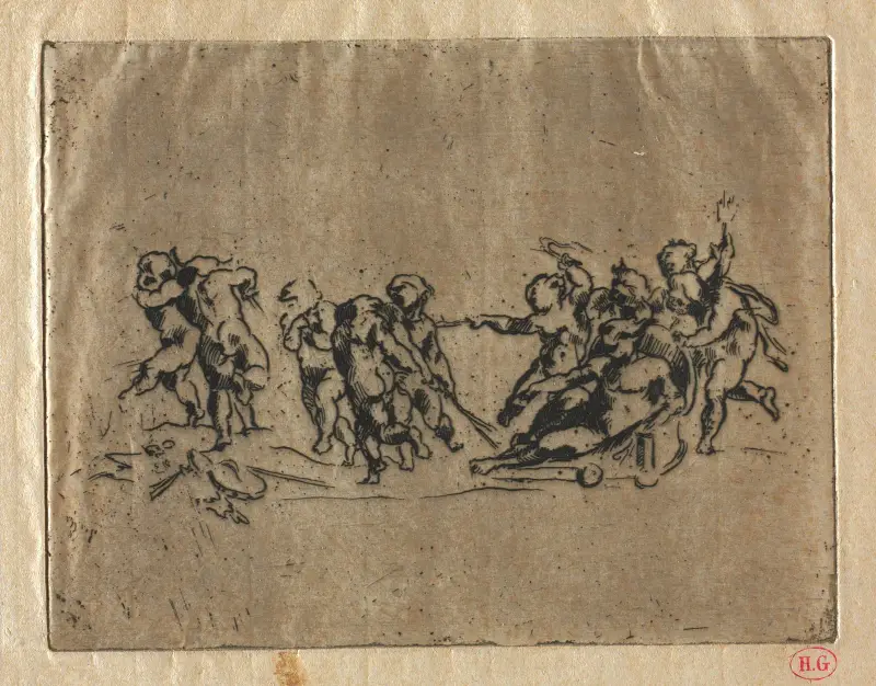 Backanal med barn och vagn av Jean-Baptiste Carpeaux
