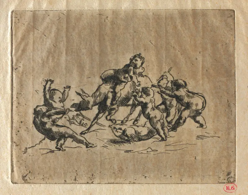 Backanal med barn och åsna av Jean-Baptiste Carpeaux
