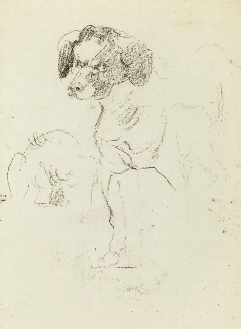 Etude de chien av Jean-Baptiste Carpeaux