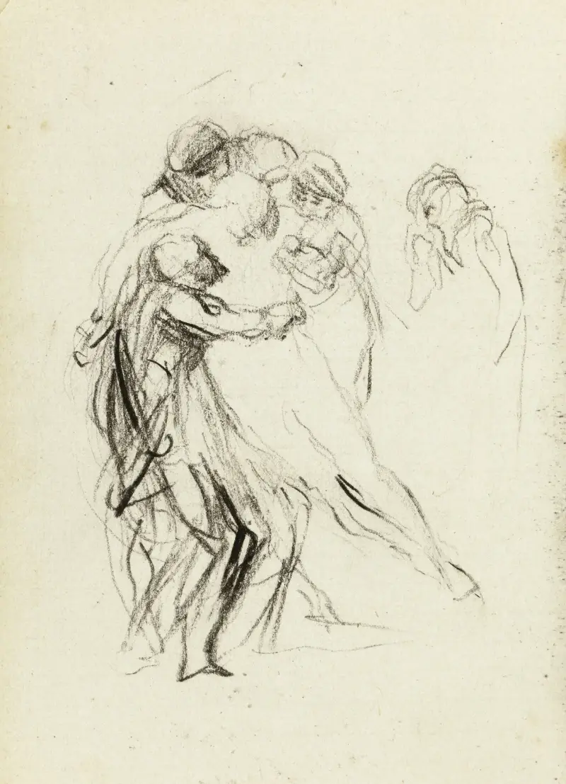 Studie av flera män i ring av Jean-Baptiste Carpeaux