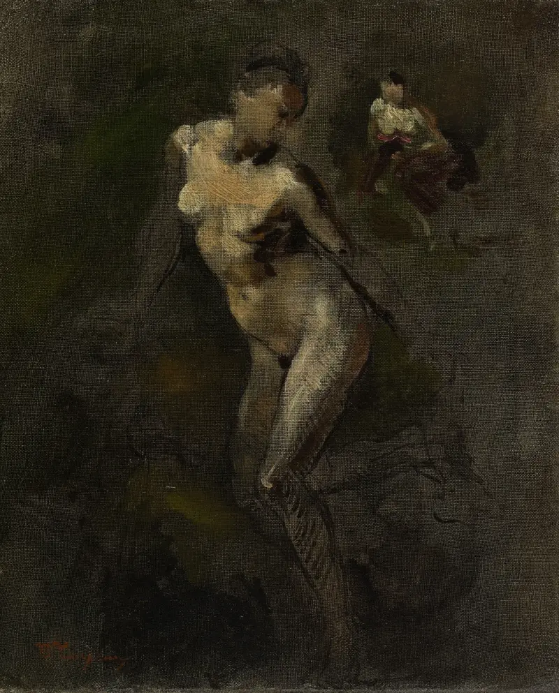 Femme nue (étude) av Jean-Baptiste Carpeaux