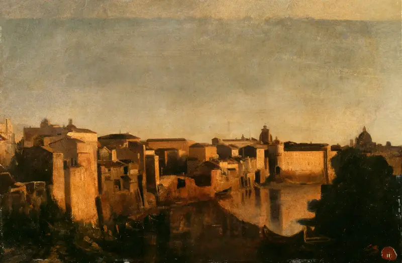Le Tibre à Rome av Jean-Baptiste Carpeaux