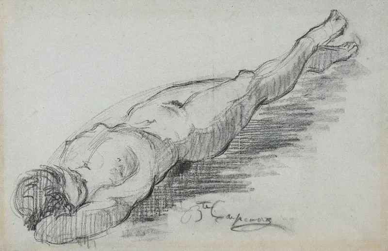 Studie av kvinnlig nakenakt av Jean-Baptiste Carpeaux