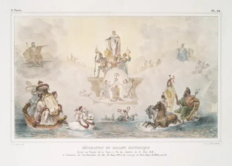 Décoration du ballet historique av Jean Baptiste Debret