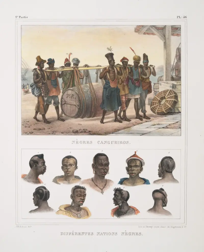 Cangueiros; Olika negernationer av Jean Baptiste Debret