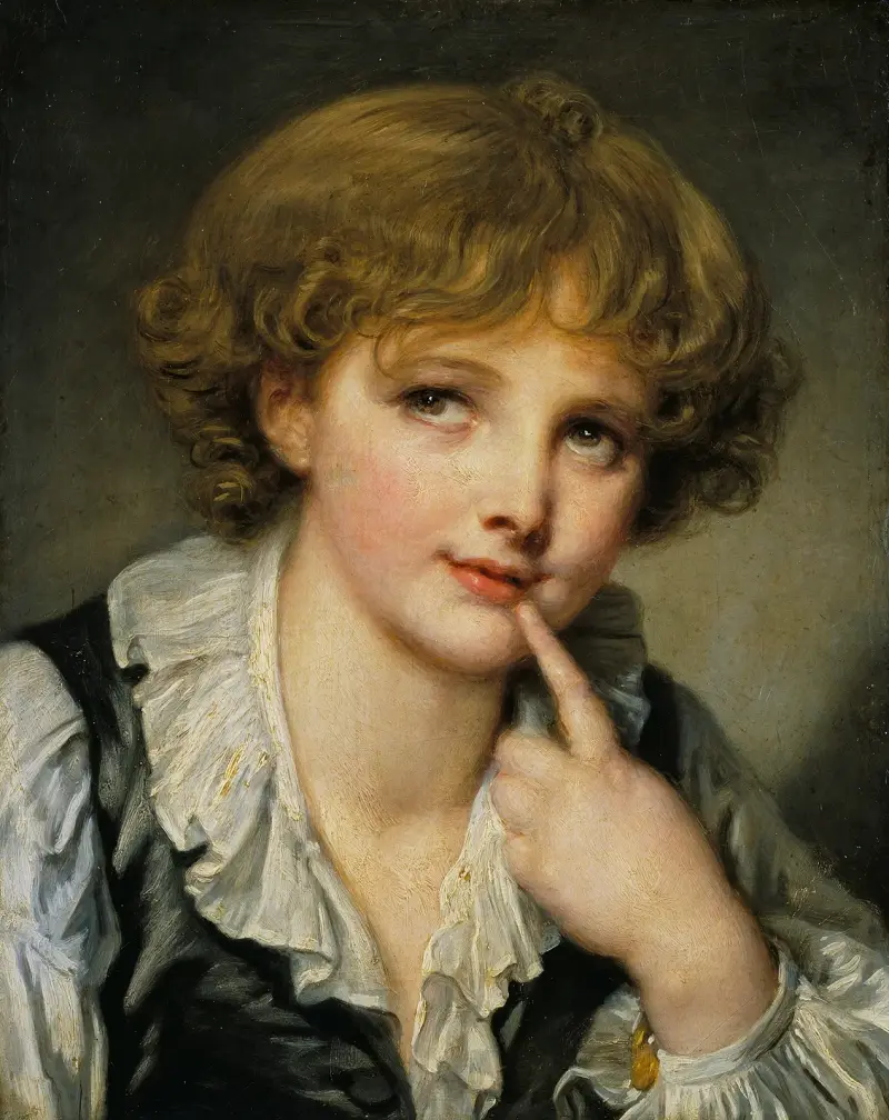 Head of a Boy av Jean-Baptiste Greuze