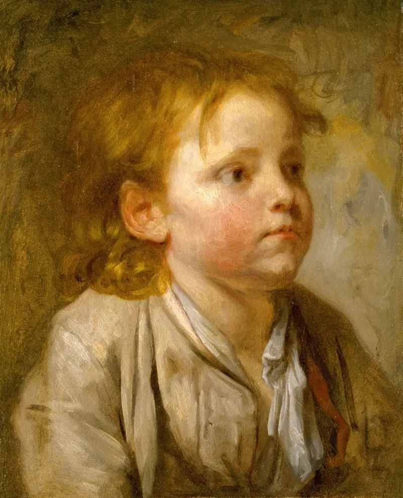 Huvud av en ung pojke av Jean-Baptiste Greuze