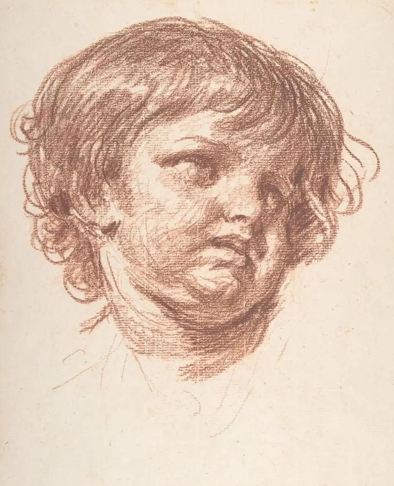 Huvud av en ung pojke av Jean-Baptiste Greuze