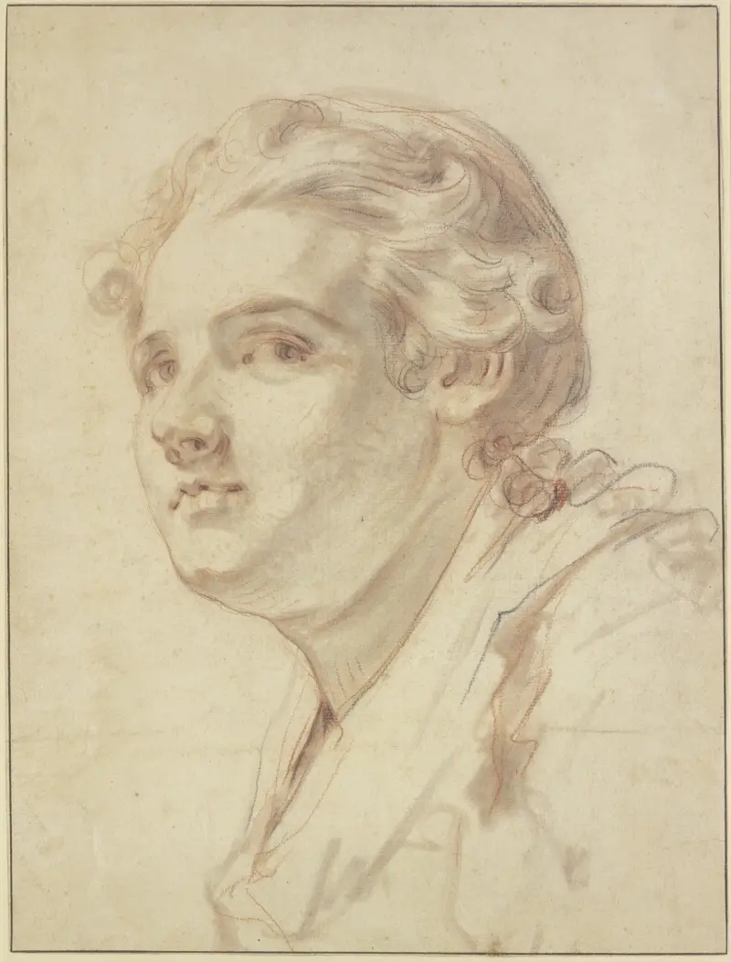 Ung man i trekvartsprofil mot vänster av Jean-Baptiste Greuze