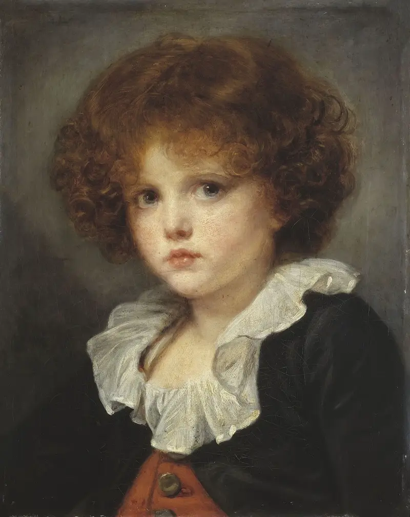 Liten pojke i röd väst av Jean-Baptiste Greuze