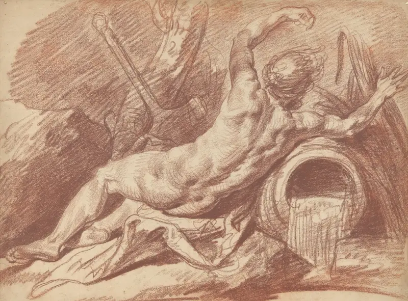 Liggande flodgud av Jean-Baptiste Greuze
