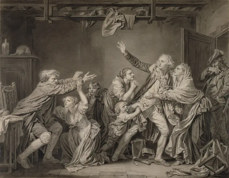Faderns förbannelse; Den otacksamme sonen av Jean-Baptiste Greuze