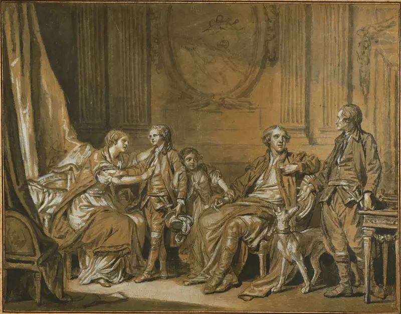 Den unge jägarens återkomst av Jean-Baptiste Greuze