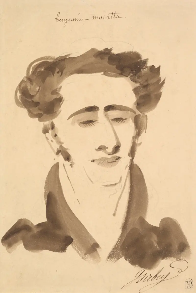 Porträtt av Benjamin Mocatta (1802–1865) av Jean-Baptiste Isabey