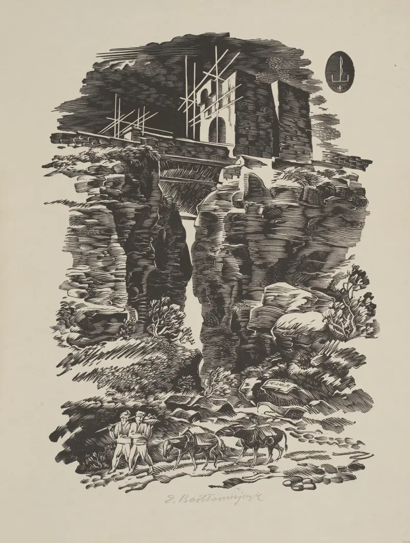Motyw z Tirnowa, 1936 av Edmund Bartłomiejczyk