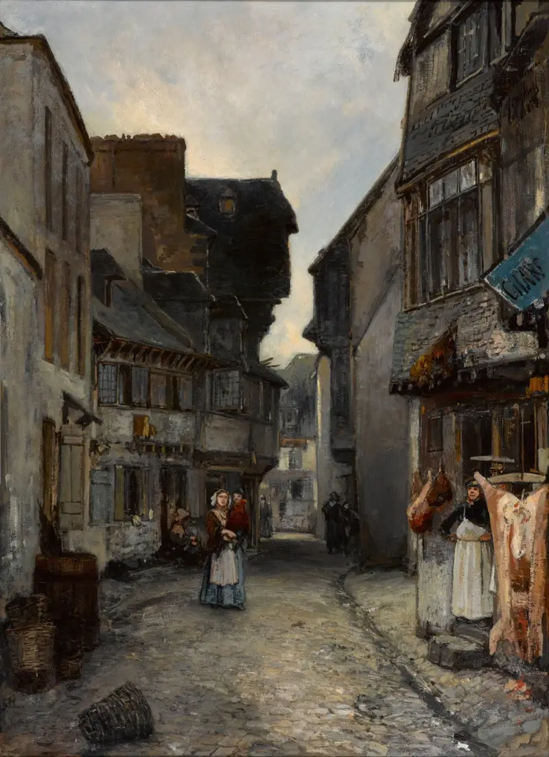 Ulica w Landerneau, Johan Barthold Jongkind