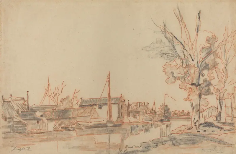 Kanalstränder av Johan Barthold Jongkind