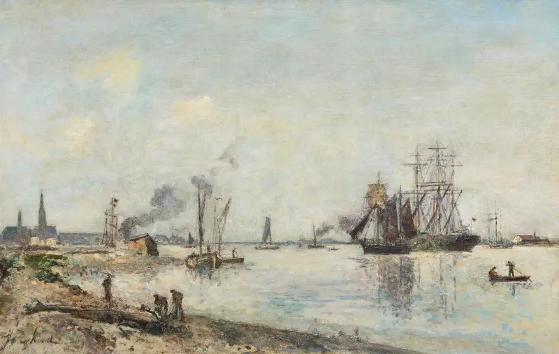 Hamninloppet i Antwerpen av Johan Barthold Jongkind