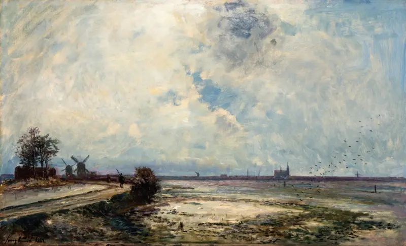 Nederländskt landskap av Johan Barthold Jongkind