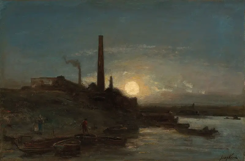 Månsken av Johan Barthold Jongkind