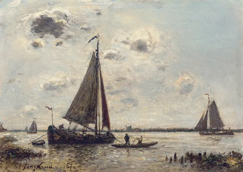 Omgivningar kring Dordrecht av Johan Barthold Jongkind