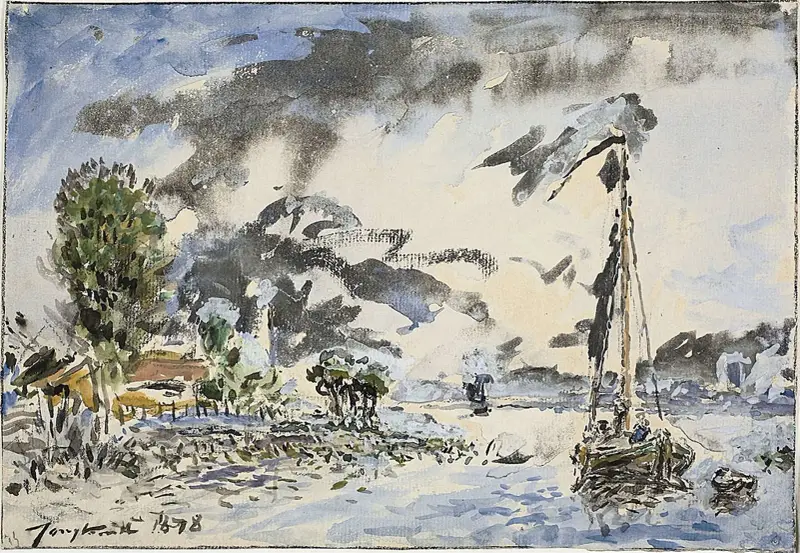 Fiskebåt av Johan Barthold Jongkind