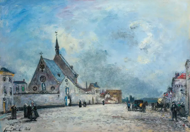 Kyrkplatsen av Johan Barthold Jongkind
