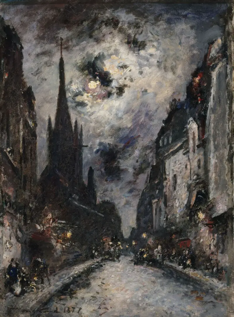 Rue Saint-Séverin, nuvarande 5:e arrondissementet av Johan Barthold Jongkind