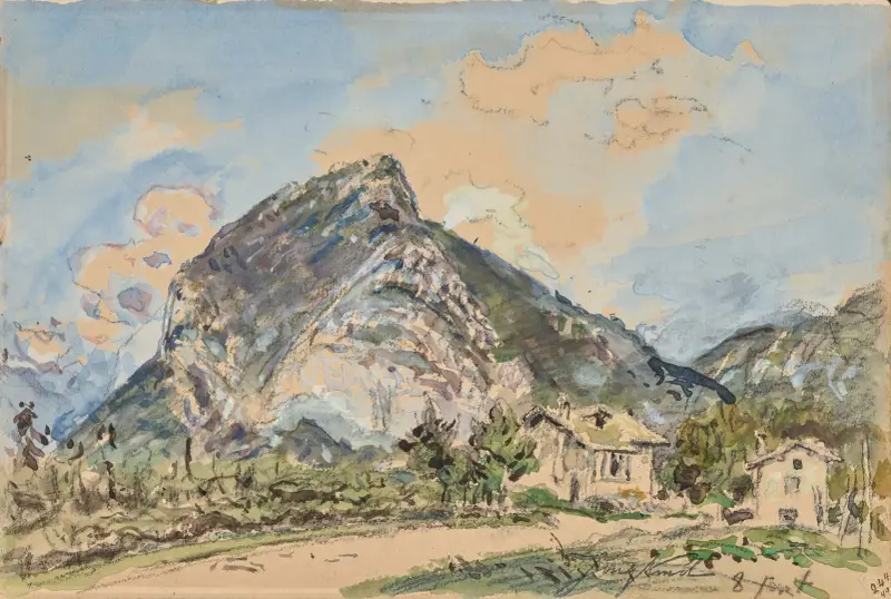 Neros hjälm, Sassenageslätten, Dauphiné av Johan Barthold Jongkind