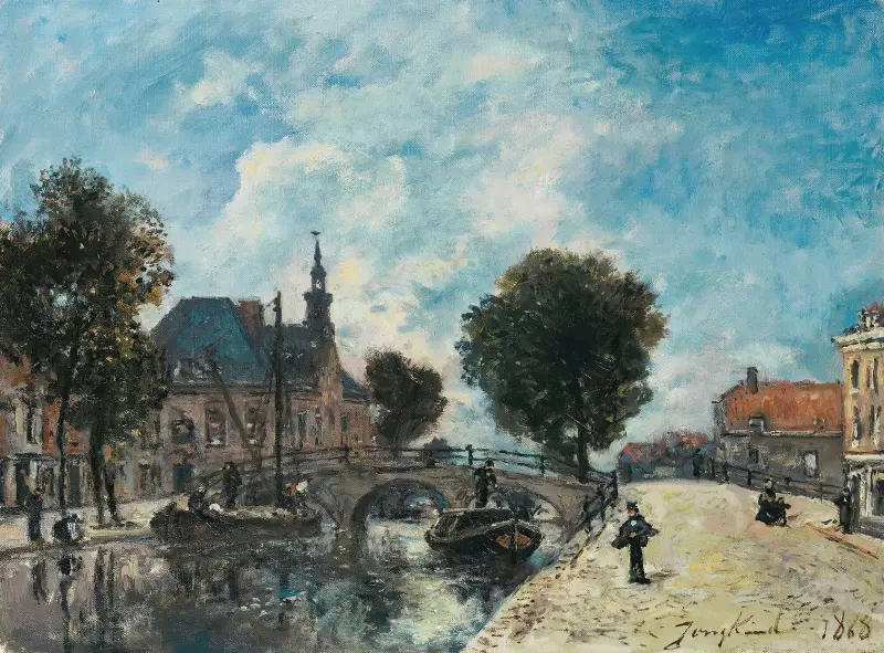 Le Spui À La Haye av Johan Barthold Jongkind