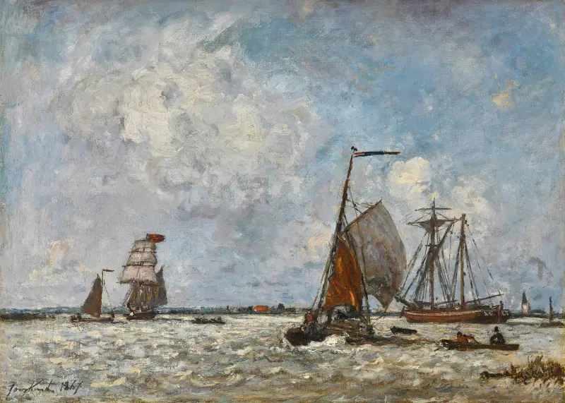 L’Estuaire, Belgique av Johan Barthold Jongkind