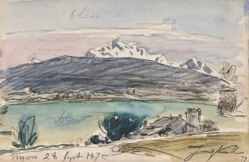 Landskap från Nyon av Johan Barthold Jongkind