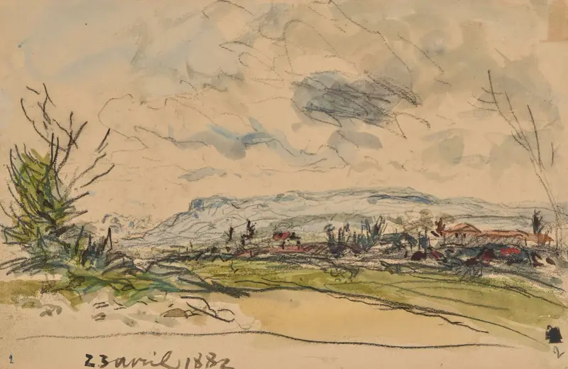 Landskap från Dauphiné av Johan Barthold Jongkind