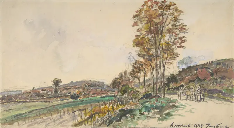 Väg nära La Côte-Saint-André av Johan Barthold Jongkind