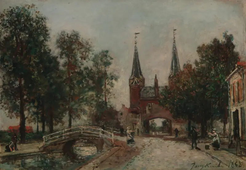 Scen vid Delft av Johan Barthold Jongkind