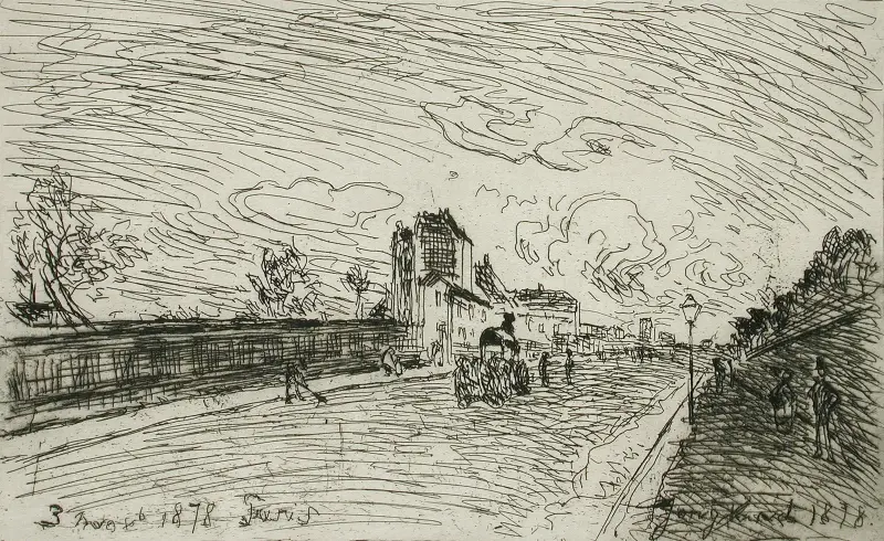 Utgång från Maison Cochin av Johan Barthold Jongkind