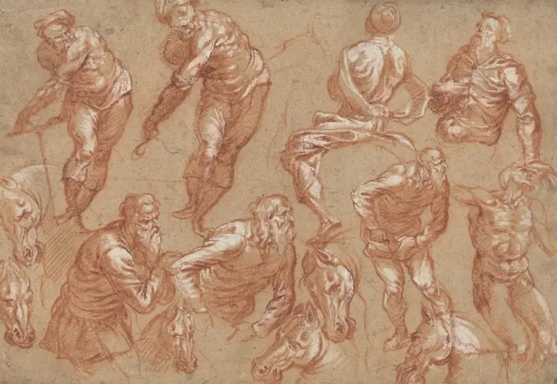 Figurstudier, Bartholomaeus Spranger