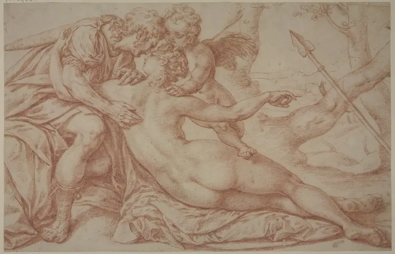 Venus, Cupido und Adonis von Bartholomaeus Spranger