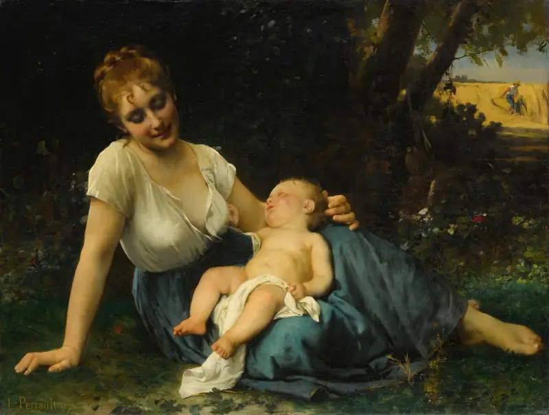 Eine Ruhepause im Schatten von Léon-Jean-Basile Perrault