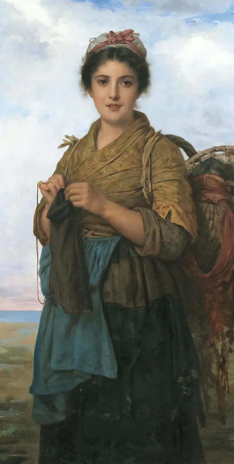 Die junge Näherin von Léon-Jean-Basile Perrault