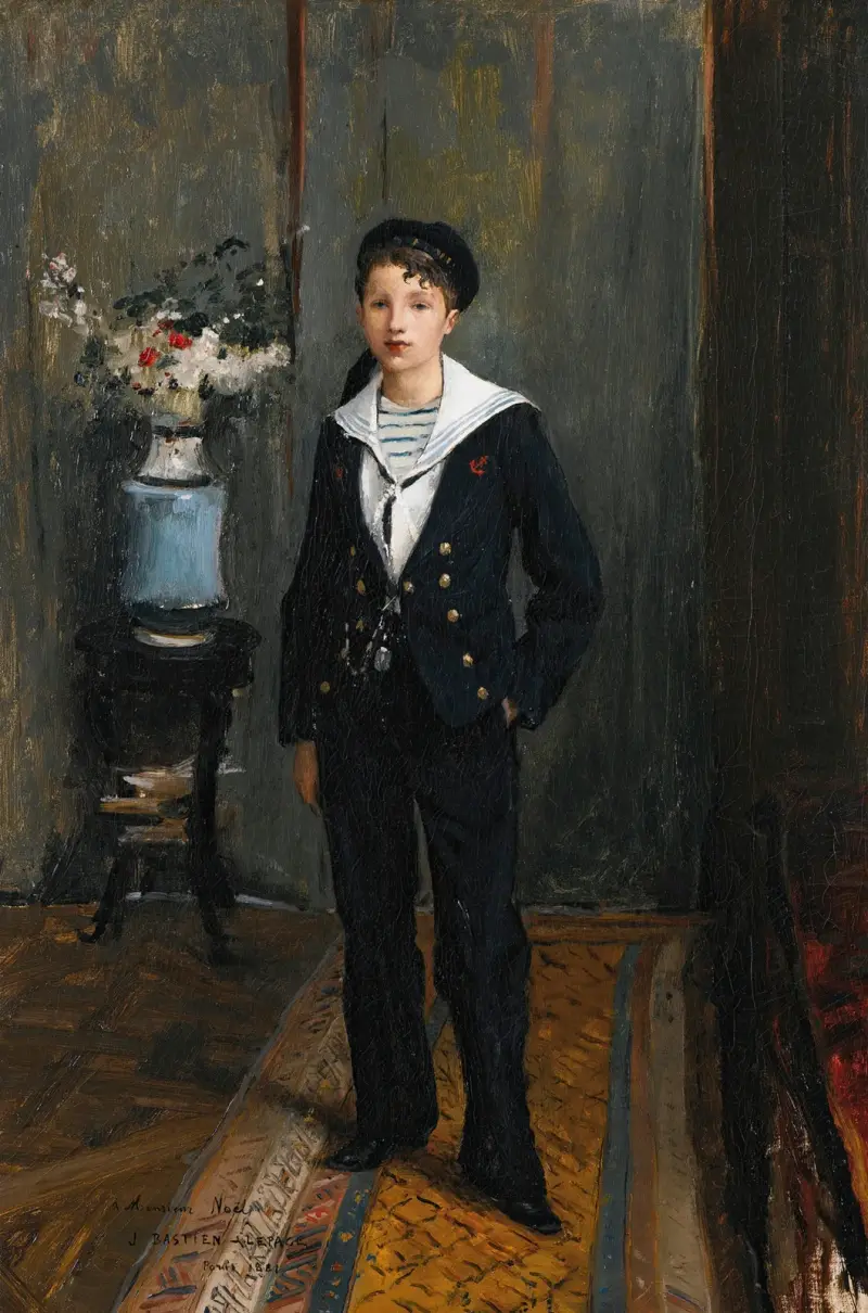 Portrait Of A Young Boy av Jules Bastien-Lepage
