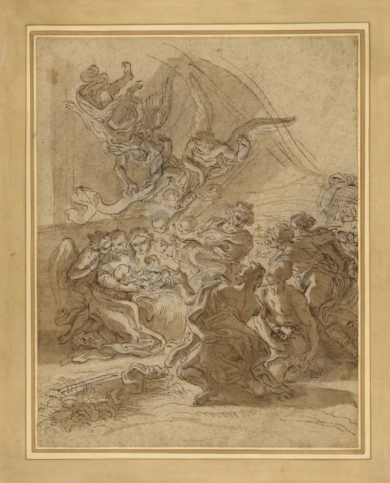 Adoration of the Shepherds av Giovanni Battista Gaulli
