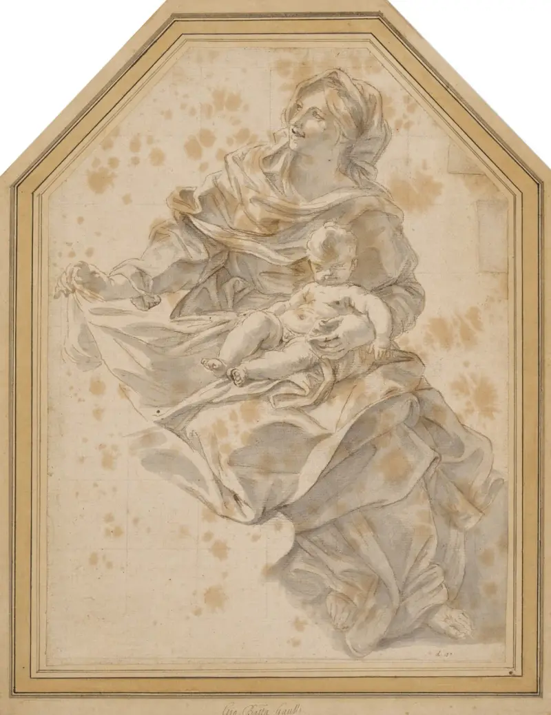 Study for The Birth of St. John the Baptist av Giovanni Battista Gaulli