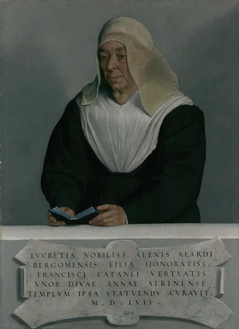 Lucrezia Agliardi Vertova (1490–1558) av Giovanni Battista Moroni